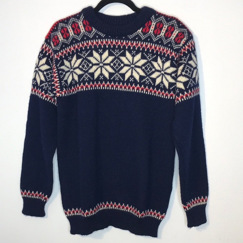 Dale of Norway pure wool chunky fair isle sweater